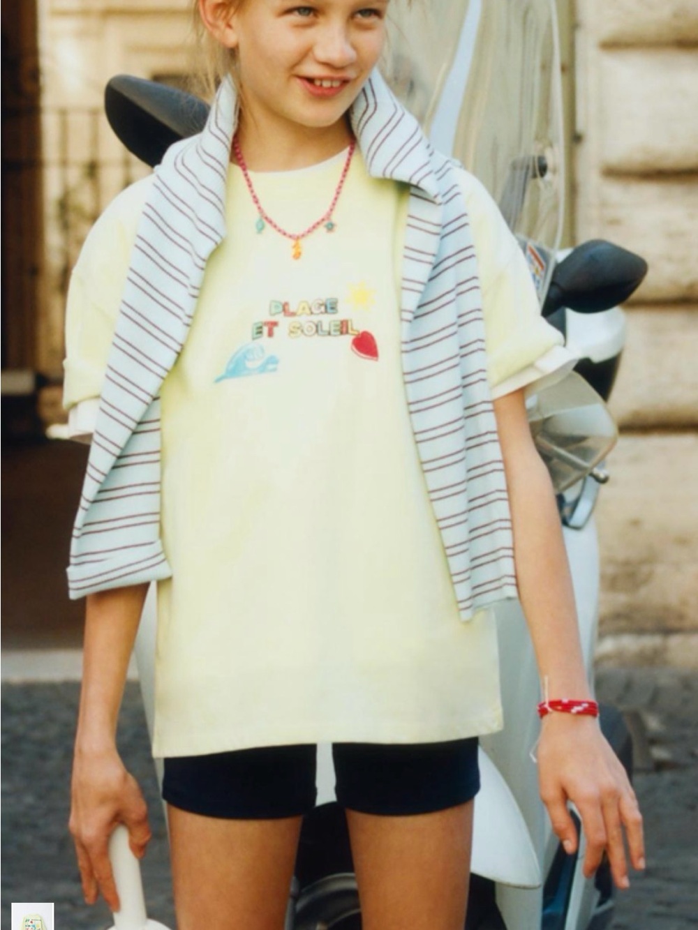 Zara Yellow Graphic Short Sleeve Tee 90 summer size 12-13